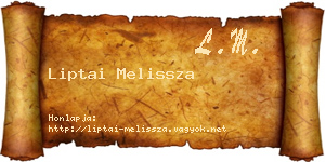 Liptai Melissza névjegykártya